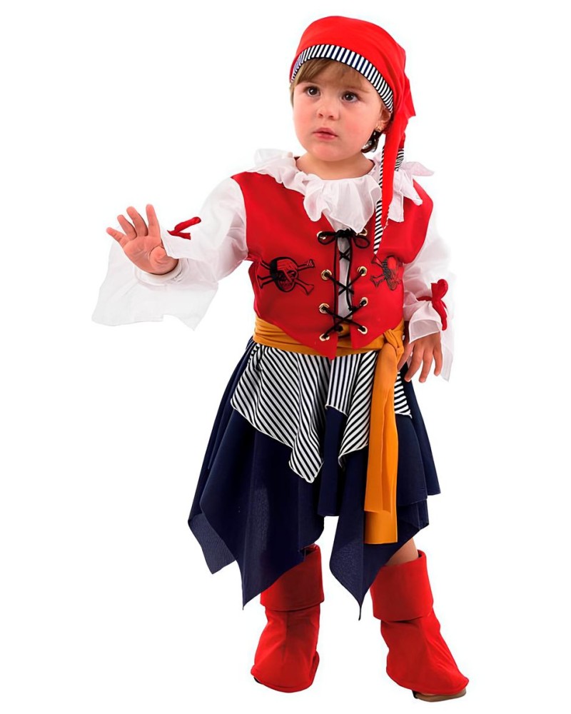 Disfraz Pirata Bucanera bebe Niña