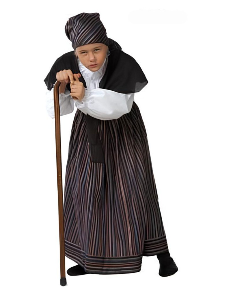 Disfraz de Abuela Jubilada Infantil Niña