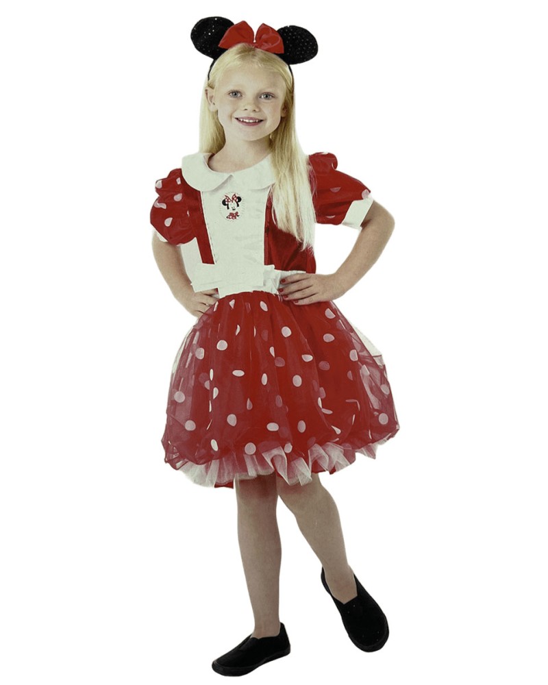 Disfraz Minnie Deluxe Rojo Infantil Niña.