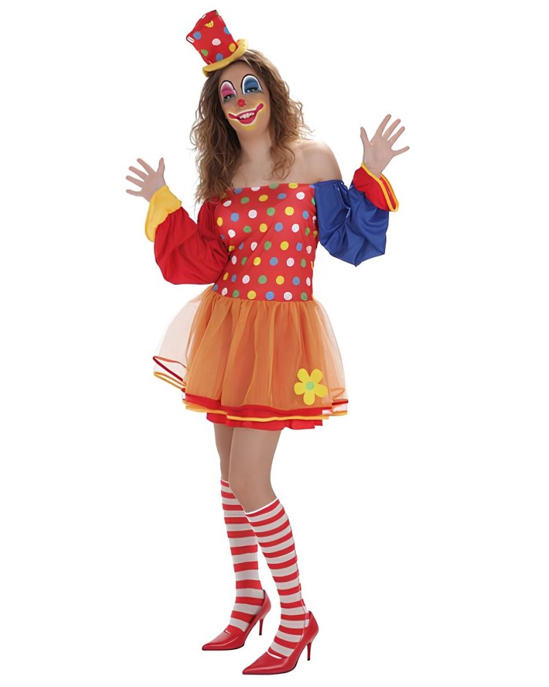 Disfraz Payasa Pepona Adulto Mujer