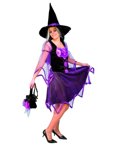 Disfraz Bruja Morada Adulto Mujer