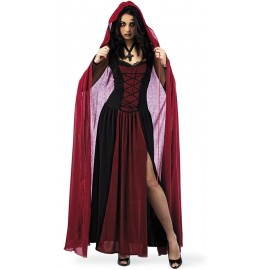 Disfraz Capa Roja Para Vampiresa Adulto Mujer
