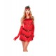 Disfraz Charleston rojo lentejuelas Mujer