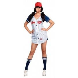 Disfraz Jugadora Beisbol Baseball Adulto Mujer
