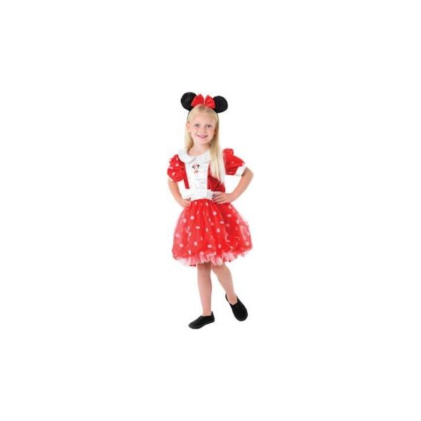 Disfraz Minnie Deluxe Rojo Infantil Niña.